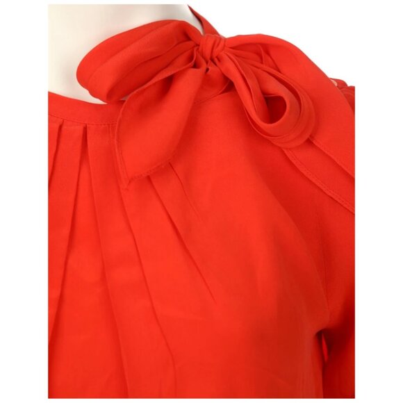 Sandro Silk Blouse with Side Tie Detail. Size Small (Designer size 1) - Picture 2 of 11